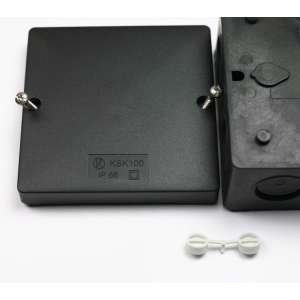 Коробка монтажна усилена герметична, чорна 80х80мм, IP 66, KSK 80_FA Kopos