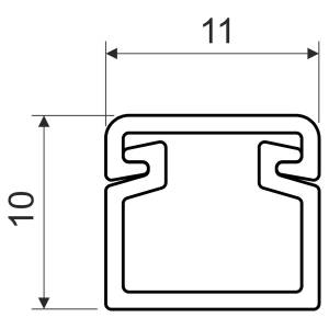 Короб кабельний LV 11x10_HD, ПВХ білого кольору (KP-LV11x10HD)