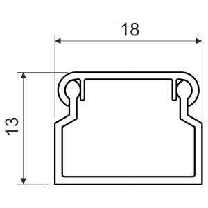 Короб кабельний LV 18x13_SD, ПВХ кольору світлого дерева (KP-LV18x13SD)