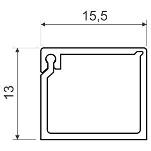 Короб кабельний LZ 15x12_HD, ПВХ білого кольору (KP-LZ15x12HD)