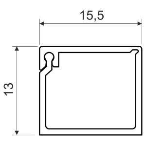 Короб кабельный LZ 15x12_HD, ПВХ белого цвета (KP-LZ15x12HD)