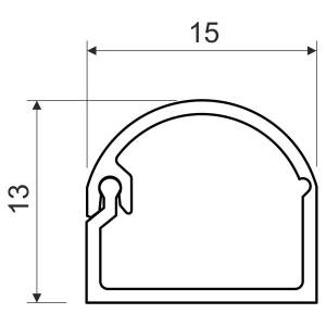 Короб кабельний LZK 15x12_HD, ПВХ білого кольору (KP-LZK15x12HD)