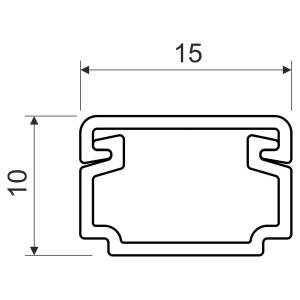 Короб кабельний LH 15x10_HD, ПВХ білого кольору (KP-LH15x10HD)