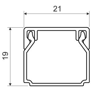 Короб кабельный LHD 20x20_SD, ПВХ цвета светлого дерева (KP-LHD20x20SD)