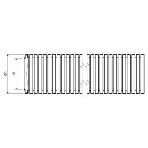 Труба гофрированная 320N KOPOS, ПВХ, (50м) черного цвета (KP-1416EF50D)