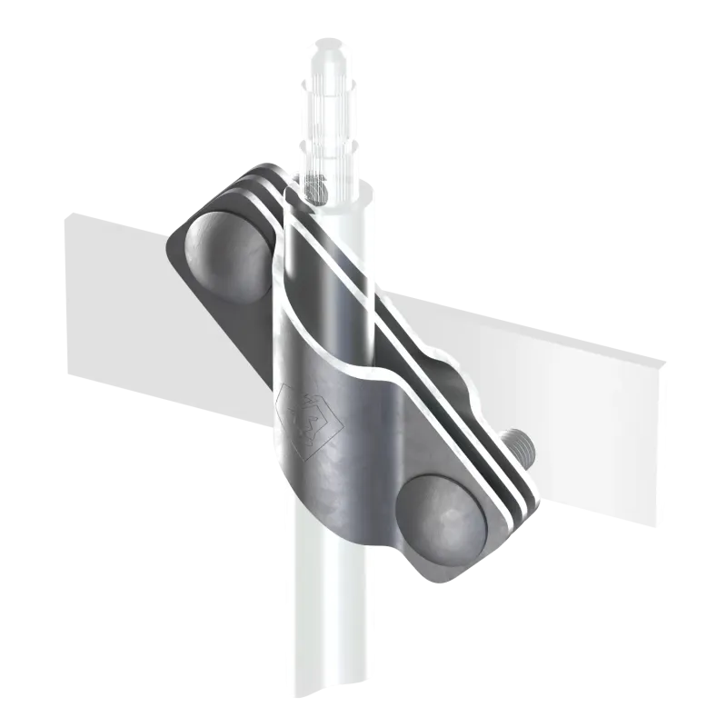 З'єднувач Cant для стрижня 16мм та дроту або полоси до 40мм 2 пл. (StZn) LE