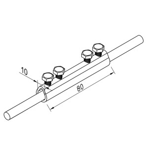 Соеденитель трубчастый, для продольного соединения проволоки, оцинкованная сталь (StZn), Leo Lihtman Лео Лайтмен, 209011