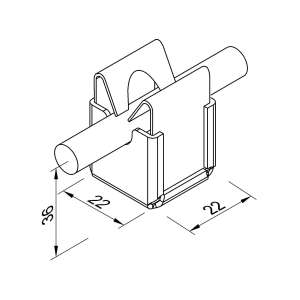 Держатель Niro серый M6, Ø8 мм, нержавеющая сталь (Ni) 302133 LEO Lightman