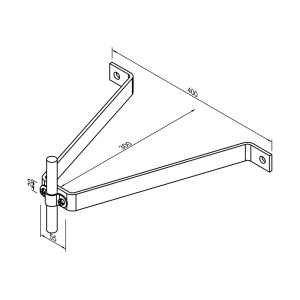 Держатель молниеприёмника L300, LL-M15/1 Leo Lightman (415013)