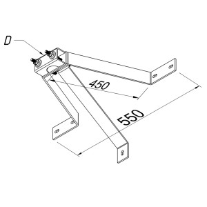 Держатель молниеприёмника L400 D30-50 (Ni) Leo Lightman