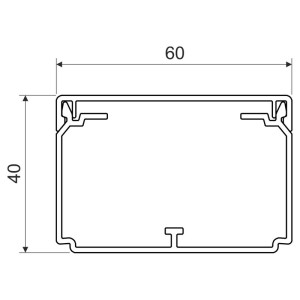 Кабельний канал із ПВХ (короб), білий, KP-LH 60х40_HD Копос