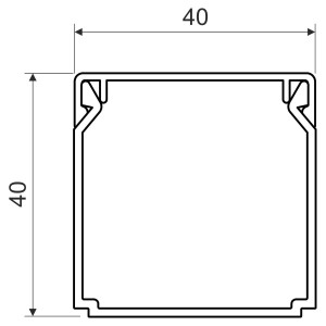 Канал кабельный прямоугольный из ПВХ 40х40 светлое дерево KP-LHD 40X40_SD Копос