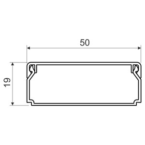 Кабельний канал прямокутний із ПВХ білий KP-LHD-50X20_HD Копос