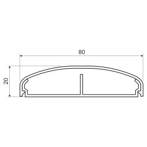 Кабельний канал 20х80 серії LE Елегант із ПВХ білий KP-LE 80_HD Копос
