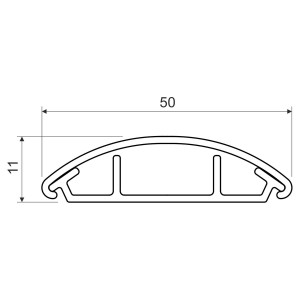 Кабельний канал 50х11 для пола серії LO білий KP-LO 50_HD Копос