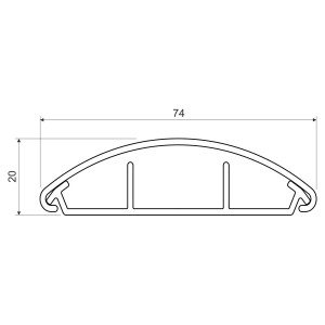 Кабельный канал 74х20 для пола серии LO белый KP-LO 75_HD Копос