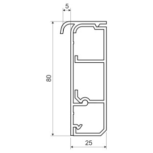 Кабельный канал плинтусный 80х25 с пазом для ковролина серии LP белый KP-LPK 80X25_HD Копос