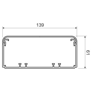 Электромонтажный кабельный канал серии EKE 140х60 белый KP-EKE 140X60_HD Копос