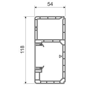 Кабельний канал парапетний серії PK 120х55 D білий KP-PK 120X55 D_HD Копос