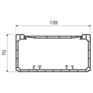 Кабельний канал парапетний серії PK 140х70 D білий KP-PK 140X70 D_HD Копос