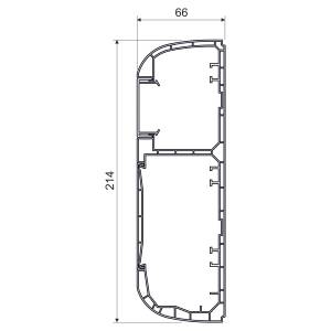 Кабельний канал парапетний серії PK 210х70 D білий KP-PK 210X70 D_HD Копос