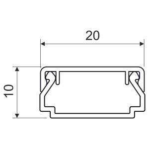 Кабельний канал безгалогенний LHD 20х10 HF HD білий KP-LHD 20X10HF_HD Копос