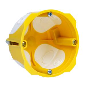 Приладова ізоляційна коробка з еластичними вводами 68х45 ПВХ жовта KP-KPL 64-45/LD_NA Копос