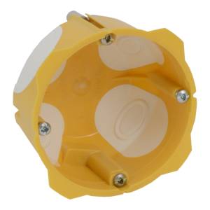 Коробка приладова ізоляційна з еластичними вводами 68х40 ПВХ жовта KP-KPL 64-40/LD_NA Копос