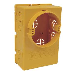 Коробка приладова універсальна з великим внутрішнім об'ємом ПВХ жовта KP-KUH 1/L_NA Копос