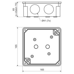 Коробка распределительная IP54 с втулками для внешнего монтажа ПВХ серая KP-8117_KA Копос