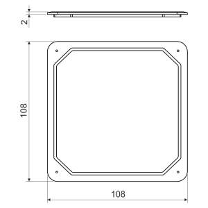 Крышка для приборной коробки КО 100 размеры 108x108х2мм KP-KO 100 V_HB Копос