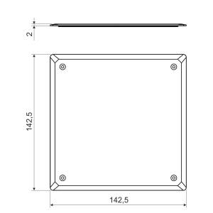 Кришка для приладової коробки КО 125 розміри 142,5x142,5х2мм KP-KO 125 V_HB Копос