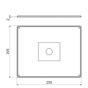 Кришка для приладової коробки КТ 250 розміри 255х205х2мм KP-KT 250 V_HB Копос