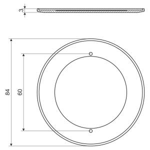 Кришка для приладової коробки KP 67, KP 68, KPR 68, KUH 1, KPM 64 та KI 68. розміри 84х3мм KP-V 68_HA Копос