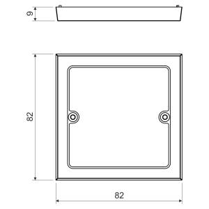 Кришка для приладової коробки для плінтусів LK 80/1, 2, 3 та LK 80X28/1 розміри 82х82х9мм KP-VLK 80_HB Копос