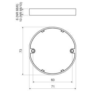 Рамка надставная размеры 70-73х10мм KP-NR 68/10_ZB Копос