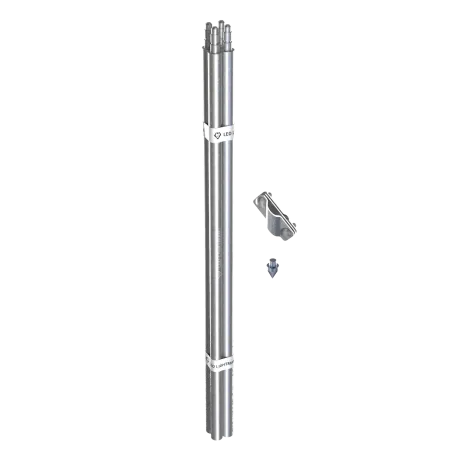 120121 Комплект заземлення безмуфтовий D20 12 м (StZn) LEO LIGHTMAN