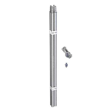 120601 Комплект заземлення безмуфтовий D20 6 м (StZn) LEO LIGHTMAN