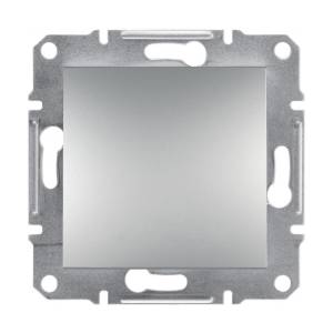 Выключатель одноклавишный кнопочный цвет Алюминий серия Asfora код EPH0700161 Schneider Electric