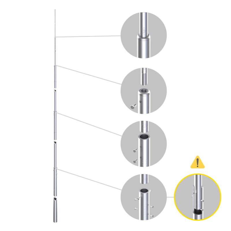 Блискавкоприймач збірний 9 м (Al) 405906 LEO Lightman