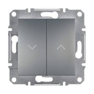 Вимикач кнопковий для жалюзі колір Сталь серія Asfora код EPH1300162 Schneider Electric