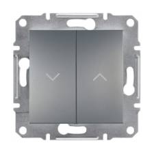 Выключатель кнопочный для жалюзи цвет Сталь серия Asfora код EPH1300162 Schneider Electric