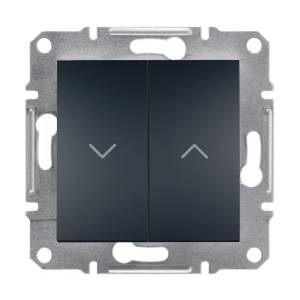 Вимикач кнопковий для жалюзі колір Антрацит серія Asfora код EPH1300171 Schneider Electric