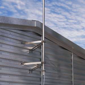 Тримач блискавкоприймача посилений Д30-50 мм до стіни Л400мм (Ni) 416013, LEO Lightman