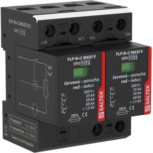 ПЗИП низковольтных сетей до 1000в с оптической сигнализацией неисправности |FLP-B+C MAXI V/2| Saltek