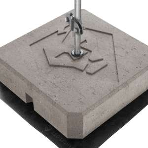 Блискавкоприймач з бетонною основою 1,5 м (Al) 407156 LEO LIGHTMAN