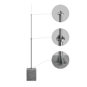 Отдельностоящий молниеприемник 8 м (StZn/Al)