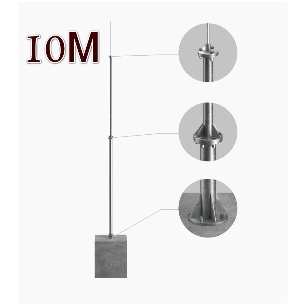 Отдельностоящий молниеприемник 10 м (StZn/Al)