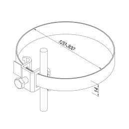 Універсальний хомут, кріплення проволоки до водостічної труби D120 (Cu)  Лео Лайтмен