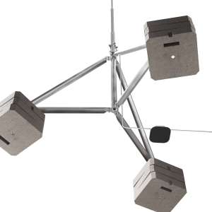 Блискавкоприймач посилений з триногою 8 м (Al/Ni) 408806 LEO Lightman